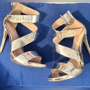 Aldo silver heels